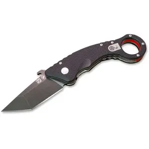 Folding Knife SPARTAN Ronin Shoto G10 All Black — compact EDC blade, G10 handle, pocket clip