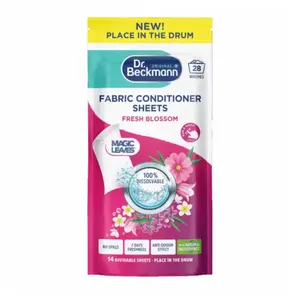 Смягчающие салфетки для белья dr. beckmann Magic Leaves Floral Fresh — 28 шт., одноразовые ароматизированные листы