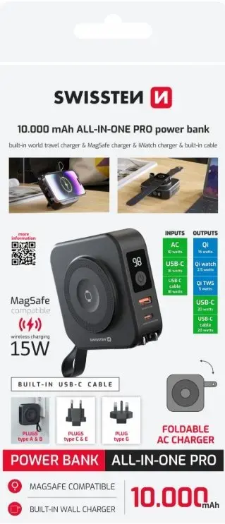 Power bank SWISSTEN ALL-IN-ONE PRO 10000mAh 20W Photo 7