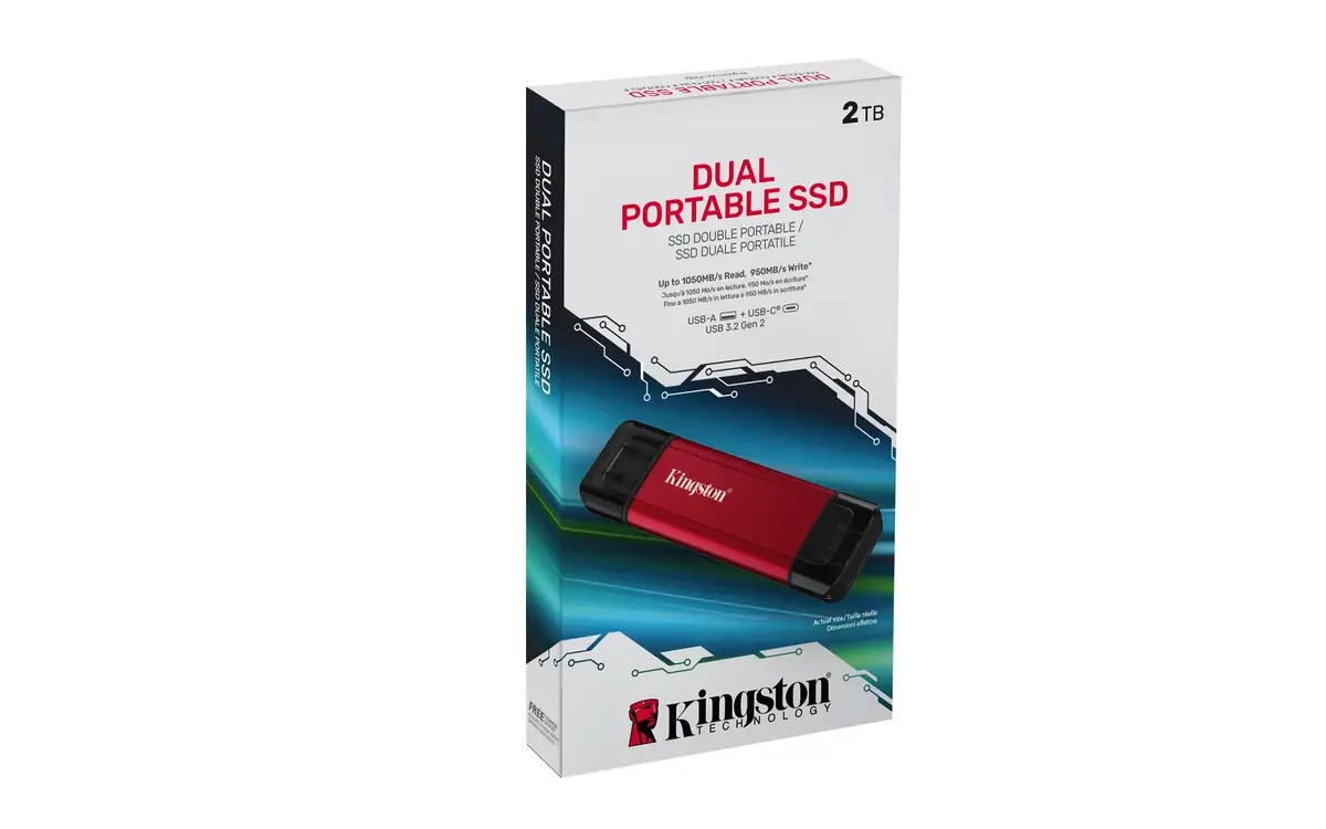 Kingston 2 TB ārējais SSD ar USB-A/USB-C Photo 5