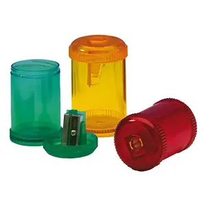 Manual pencil sharpener WEDO 52 430 — metal and plastic, 40×40×60 mm, assorted colours