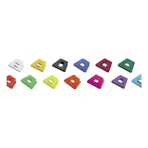 Paper clip WEDO 126 1299, plastic and steel, multicolour, 47×67 mm