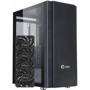 Datora korpuss Zenpc Z5 Mesh Black ar 4 P12 PWM PST 120 mm ventilatoriem