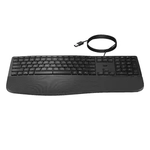 Wired Full-Size Keyboard HP 480 Comfort — USB, 1.5 m Cable, Black, Home Use
