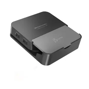 Mobile device dock station j5 create JCD624-N USB Type-C for iPhone 16/15 & Samsung Galaxy series, 100×250×28.5 mm, 238 g, Black/Grey