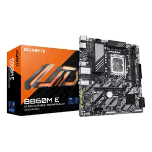 Micro-ATX motherboard GIGABYTE B860M E — LGA 1851 for Intel Core Ultra, DDR5 up to 8800 MHz (O.C), 2×PCIe 4.0 M.2, 1GbE