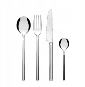 Cutlery set ALESSI Clivo 24-piece silver PU10S24 — flatware service for 6