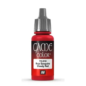Akrila krāsa pudele VALLEJO 72.010 Bloody Red 17 ml