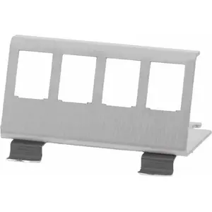 DIN rail holder for 4 Keystone modules LOGILINK MP0074 stainless steel