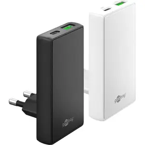Сетевое зарядное WENTRONIC Goobay USB-C PD GaN 45 Вт 90° Flat однопортовое черное (75719)