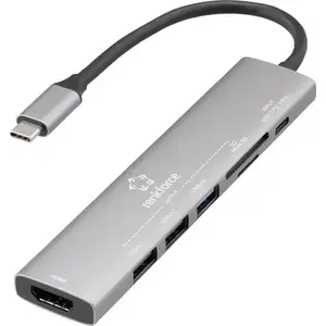 USB-C dokstacija Renkforce RF-DKS-907 — universāla dokstacija ar USB-C savienojumu un vairākiem portiem