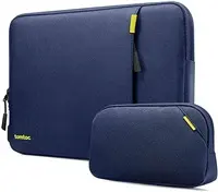 Laptop sleeve and accessory pouch Tomtoc Defender A13 14" — blue, protective case for 14-inch notebooks