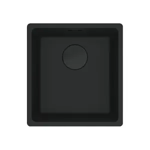 Kitchen sink Franke Maris MRG 210-37 black matt — single-bowl inset sink