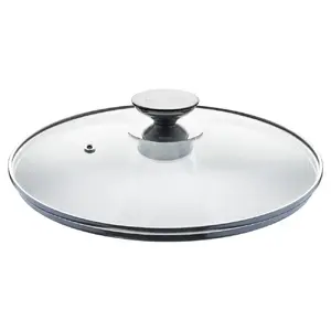 Glass Lid Berndes 32 cm – tempered glass with stainless steel rim and handle, steam vent, fits 32 cm cookware