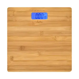 Electronic personal scale Jata HBAS1489 — 180 kg capacity, 100 g accuracy, 10.2 cm LCD, bamboo platform