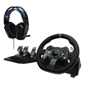 Gaming Steering Wheel Logitech G920 Driving Force for Xbox with Logitech G335 compatibility