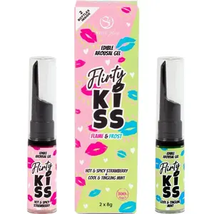 Gel for oral stimulation Secret Play Flirty Kiss, strawberry & mint, 2 x 8 g, warming/tingling effect
