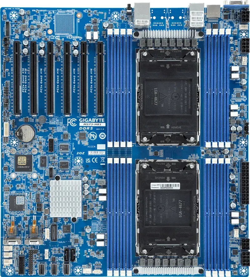 Mātesplate Giga Computing GigaByte MS73-HB1 Dual Xeon Photo 3