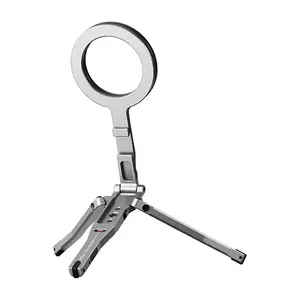 Phone holder with tripod Puluz PU3222H — grey, portable smartphone mount with adjustable legs