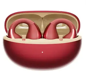 QCY Crossky C30S Wireless Open-ear Headset Bluetooth Red with Built-in Microphone and USB Type-C Charging