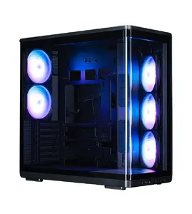 ZALMAN P60 BLACK PC Midi Tower korpuss — ATX/Mini-ITX, rūdīts stikls, 3×120 mm sānu + 2×120 mm aizmugures ventilatori, 290×475×478 mm