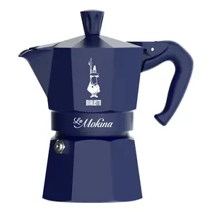 Moka kanna BIALETTI 0005411 manuālā kafijas virtena, plīts, 0,04 l, zila