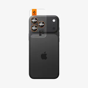 Защитное стекло для камеры Spigen Optik Pro EZ Fit для iPhone 17 Pro, закалённое, оранжевое, 2 шт.