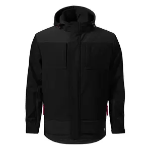 Men's winter softshell jacket MALFINI RIMEX Vertex W55 Black, insulated, wind- and water-resistant