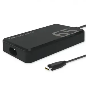 Barošanas lādētājs QOLTEC 65W GaN Super Fast SLIM PD USB-C 3.1 5-20V 3.25A klēpjdatoram MacBook
