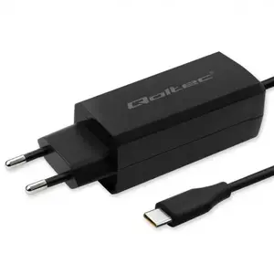 Lādētājs QOLTEC 65W GaN Super Fast Charger USB-C 3.1 5–20V 3–3.25A klēpjdatoram viedtālrunim planšetdatoram