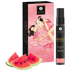Intīmā masāžas želeja Shunga Waves of Pleasure Watermelon 20 ml — aromatizēts juteklisks lubrikants orālai lietošanai