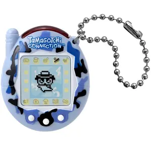 Портативное виртуальное животное Bandai Tamagotchi Connection Wild Blue — синий, плюш, встроенный дисплей, питание CR2032