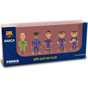 Game figurines MiniX 5-pack 7 cm — FC Barcelona V2 collectible set, 5 figures