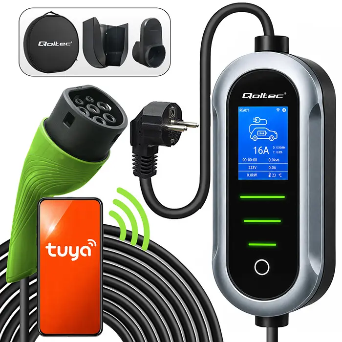 Elektrisko automašīnu lādētājs QOLTEC EV car