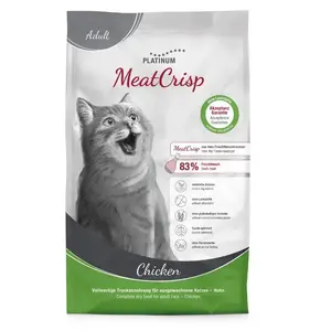 Сухой корм для кошек Platinum MeatCrisp Adult Chicken, полноценный рацион для взрослых, 3 кг
