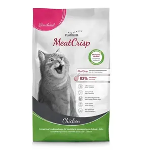Сухой корм для кошек Platinum MeatCrisp Sterilised Chicken 1,5 кг — для стерилизованных взрослых кошек, куриный белок, поддержка веса и мочевыводящих путей