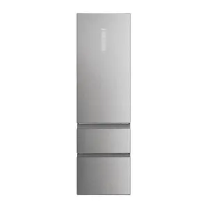Freestanding refrigerator Haier 3D 60 Serie 5 HTW5620DNMG — 414 L, No Frost, LED display, Right hinge, Silver