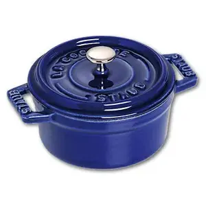 Cast iron single mini pan Staub Minis — 10 cm diameter, blue