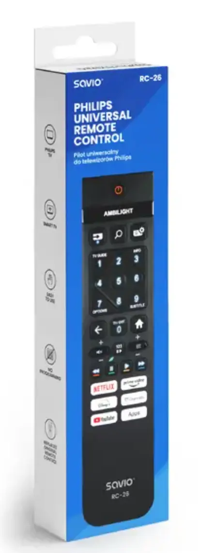 SAVIO RC-26 ИК-пульт для телевизора Photo 5