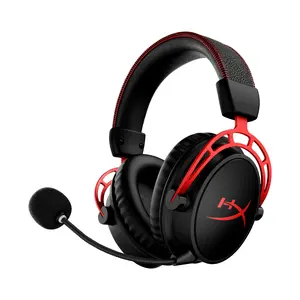 Bezvadu spēļu austiņas HyperX Cloud Alpha — bezvadu, 15–21000 Hz, kabelis 0,5 m, 322 g, melni/sarkanas