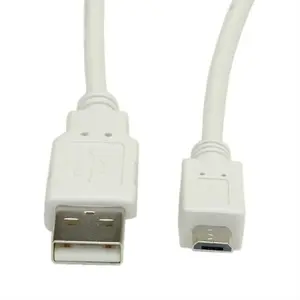 USB 2.0 cable Secomp S3152 — USB A to Micro-USB B, 1.8 m, white
