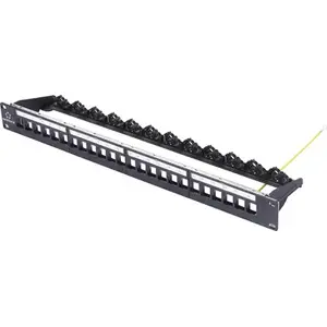 Patch panel Renkforce 24-port 19" 1U 483 mm unpopulated, black (RF-6804430)