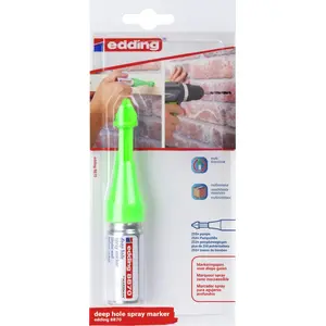 Aerosola marķieris Edding E-8870 dziļām caurumiem, neona zaļš, blistera iepakojumā