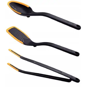 3-piece kitchen utensil set Fiskars 1027306 — spoon, spatula, tongs