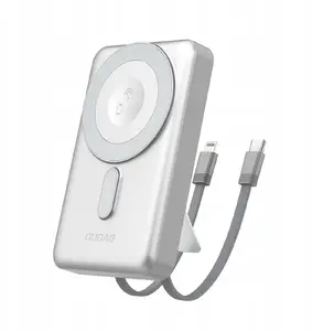 Портативный аккумулятор Dudao K29 10000 мАч PD 20W с MagSafe, USB-C и Lightning, серебристый