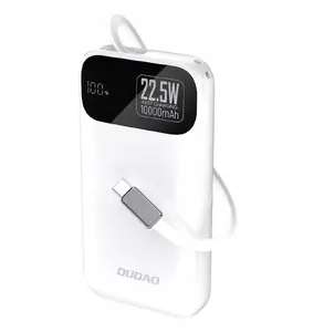 Portable power bank Dudao K31 10000 mAh 22.5W PD, white