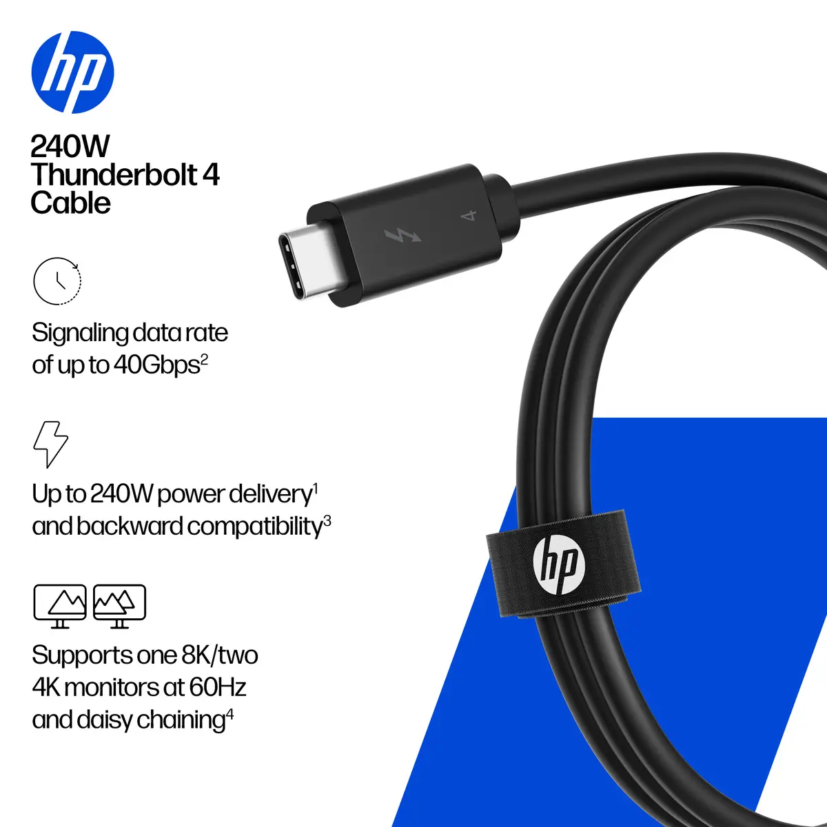 HP Thunderbolt 4 Cable 240W Photo 5
