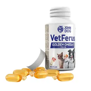 Капсулы рыбьего жира John Dog VetFerus GOLDEN OMEGA-3 — 30 капсул, 200 г, пищевая добавка для взрослых собак