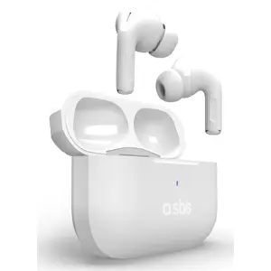 Austiņas SBS Air Kab Max TWS Bluetooth in-ear zvaniem un mūzikai, 20–20000 Hz, darbības rādiuss 10 m, baltas