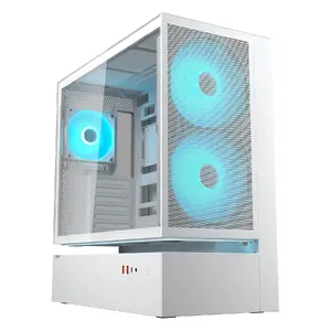 PC Case Cougar CFV235 Mesh Midi Tower White — 235×493×460 mm, supports 2.5" & 3.5" HDD, front 2×160 mm, rear 1×120 mm